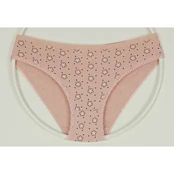 Dámské spodní prádlo MEDOOSI Bavlněné kalhotky s kraječkou vzor 977 Velikost: L, Barva: starorůžová
