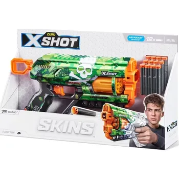 Dětská zbraň Pistole na pěnové šipky X-SHOT Skins Griefer camo – 12 šipek