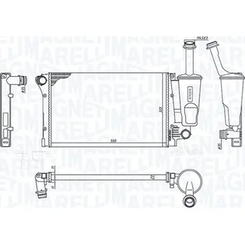 Chladič motoru Chladič vody pro motor MAGNETI MARELLI 350213381000