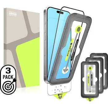 Tempered Glass Protector pro iPhone 14 Pro + samočisticí aplikátor (3 pack)