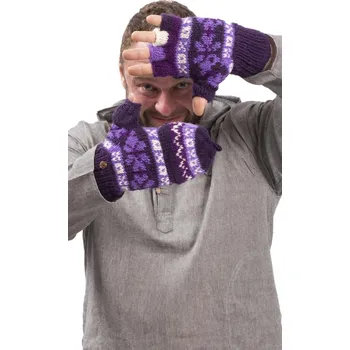 Rukavice Vlněné převlékací rukavice / fialové