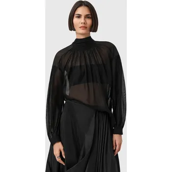 Dámská halenka Halenka s příměsí hedvábí AllSaints PEARLA W027PD černá 99X, vel. 40