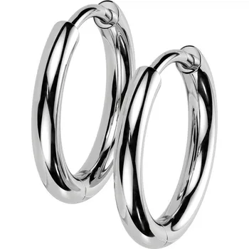 Náušnice Šperky4U Titanové náušnice - kruhy 12 mm - KM2027-12