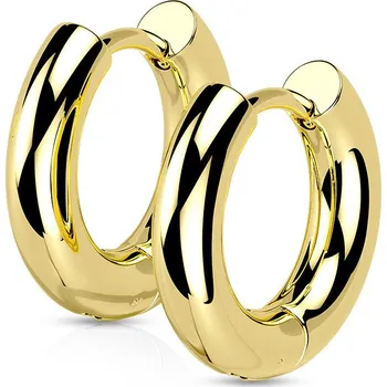 Šperk Šperky4U Zlacené ocelové náušnice kroužky 14 mm - OPN1923GD-14