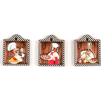 Dekorativní magnet magnetky CHEFS (3ks) mix dekorů