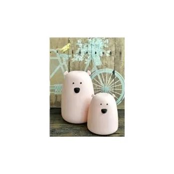 Lampička Rabbit & Friends Dotyková lampička medvídek | růžová