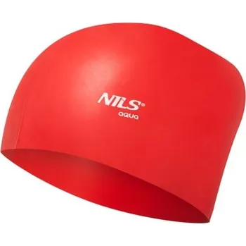 NILS Aqua Silikonová čepice pro dlouhé vlasy NILS Aqua NQC LH červená