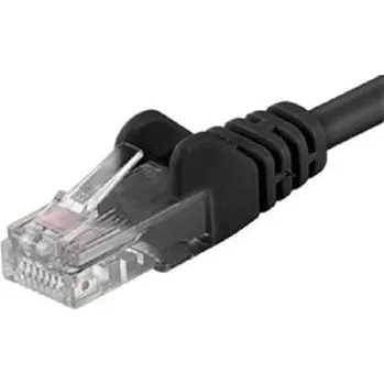 Síťový kabel Patch kabel CAT6, RJ45, UTP, 0.25m, černý