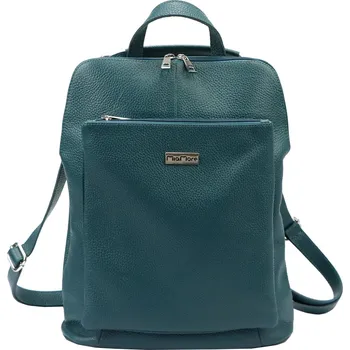 Městský batoh Dámský kožený batoh MiaMore 01-015 tyrkysový