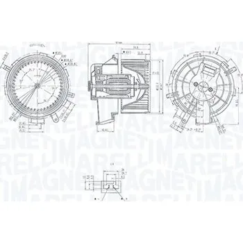 Ventilátor topení a klimatizace vnitřní ventilátor MAGNETI MARELLI 069412236010