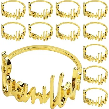 Zahradní dekorace Kroužky na ubrousky LVZONGXIN 12 ks