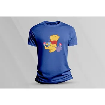 Chlapecké tričko Dětské bavlněné tričko Medvídek Pů 4. Královsky modrá velikost 152