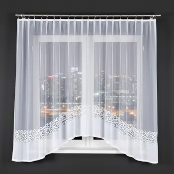 Dekorační oblouková krátká záclona na žabky DANIELA 170 bílá 300x170 cm MyBestHome