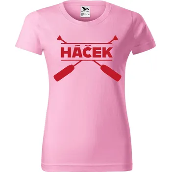 DOBRÝ TRIKO Dámské tričko s potiskem Háček pádla Barva: Růžová, Velikost: XL