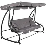 Zahradní houpačka SPRINGOS LINDA 4-místná, šedá