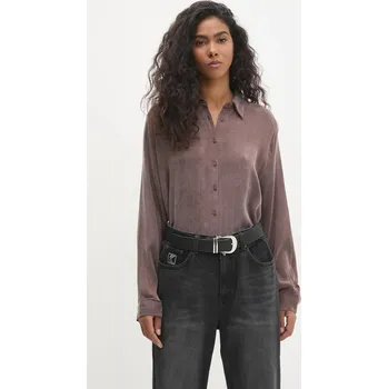 Košile Answear.LAB sng.59.tos hnědá 88X, vel. S/M