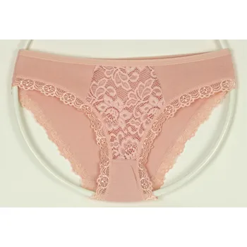 Kalhotky MEDOOSI Bavlněné kalhotky s krajkou vzor 900 Velikost: XL, Barva: lososová