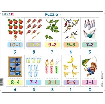 Hračka Puzzle Matematika odčítání 10-0