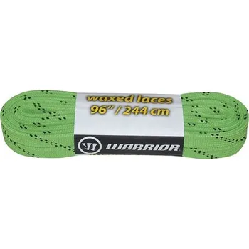 Tkaničky do bot Warrior Voskované hokejové tkaničky do bruslí zelené 244 cm