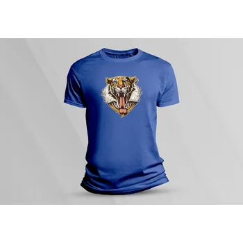 Dětské bavlněné tričko Tygr 5. Královsky modrá velikost 152