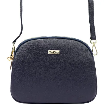 Kabelka Kožená crossbody kabelka MiaMore 01-064 modrá