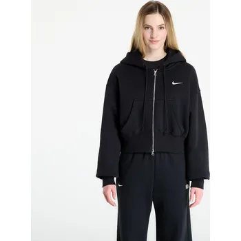 Pánská mikina Mikina Nike Sportswear Phoenix Fleece Women's Loose Full-Zip Cropped Hoodie Black/ Sail L