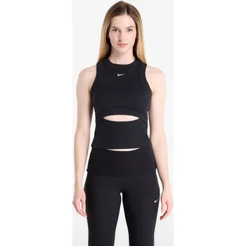 Dámské tričko Top Nike Sportswear Chill Knit Women's Tight Ribbed Tank Top Black/ Sail XL