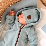 Overal na zip vaflový / modrý Velikost: 74