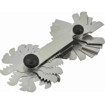 Ruční nářadí AWTools METRICKÝ ZÁVIT HŘEBENOVÝ ROZMĚR 60° 0,25-6,0 mm A BÍLÝ 55° 4-62 BSW