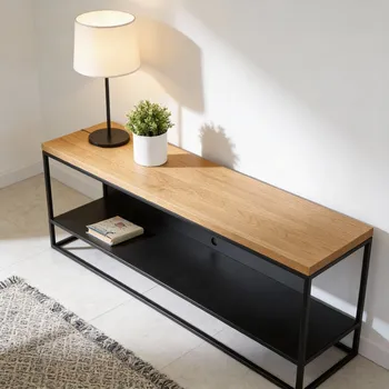 Televizní stolek TV stolek West s masivní dubovou deskou