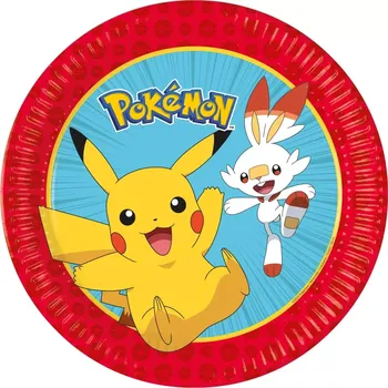 Talíř Papírové talíře Pokemon 23 cm – 8 ks