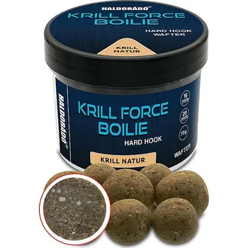Nástraha Haldorádó Wafters Krill Force Hard Hook Boilies 16/20 mm Krill Natur