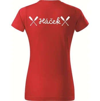 Dámské tričko DOBRÝ TRIKO Dámské tričko s potiskem Háček Barva: Červená, Velikost: 3XL