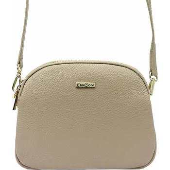 Kabelka Kožená crossbody kabelka MiaMore 01-064 béžová