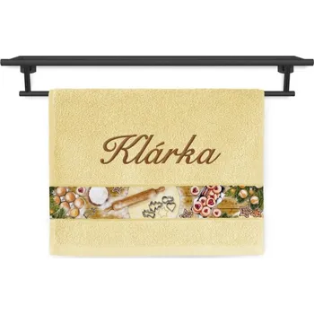 Ručník Malý ručník se jménem NA PŘÁNÍ 30x50 Čas vánočního pečení žlutý