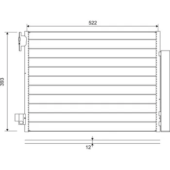 Výparník klimatizace Kondenzátor, klimatizace VALEO 822636