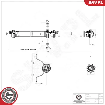 Poloosa kola Hnací hřídel - poloosa ESEN SKV 76SKV053