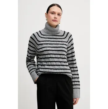 Pánská móda Vlněný svetr Tommy Hilfiger WW0WW46791 šedá 90X, vel. M