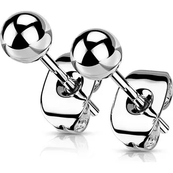 Náušnice Šperky4U Titanové náušnice kuličky 5 mm - KM2015-05