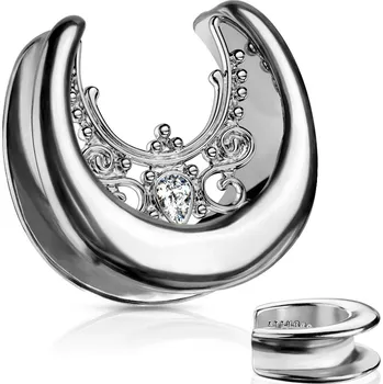 Piercing Šperky4U Ocelový tunel do ucha s ornamenty - TN01133-22