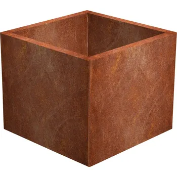 Květináč Cube Zahradní květináč 60 x 60 x 50 cm, corten CORGARDEN 1001, rezavá
