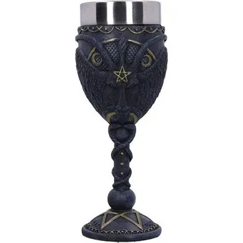 Zahradní dekorace Kalich Nemesis Now Baphomet, pryskyřice, s vložkou z nerezové oceli, 23 cm, černý