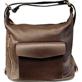Městský batoh Dámský kožený kabelkobatoh Laura Biaggi TS5450 - hnědý