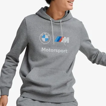 Pánská mikina Puma BMW MMS ESS FLEECE HOODIE MEDIUM GRAY HE XL 180866