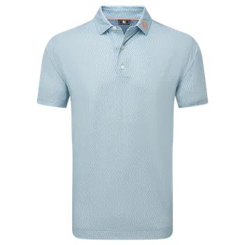 Pánské tričko FootJoy Wiggle Print Lisle M, Jay/Pistachio/White, pánské