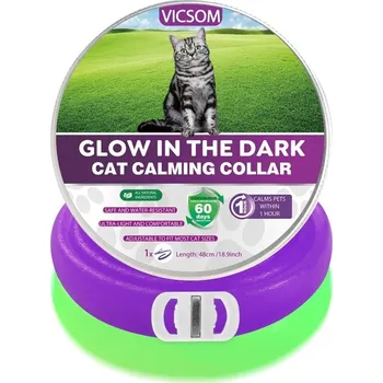 Uklidňující obojek pro kočku VICSOM fialový