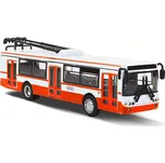 RAPPA Kovový trolejbus na zpětný chod - 16 cm - červený - Rappa