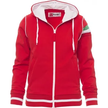 Dámská mikina Payperwear Sportovní dámská mikina Kansas s italskou trikolórou na průramku Barva: červená - bílá, Velikost: S