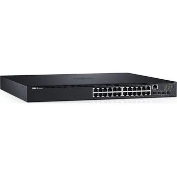 Switch DELL N1524P Řízený L3 Gigabit Ethernet (10/100/1000) Podpora napájení po Ethernetu (PoE) 1U Černá