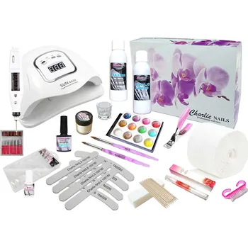 Startovací sada na Akrylové nehty XXXL180W s bruskou 10W na tipy - bílá